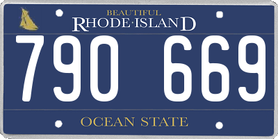 RI license plate 790669