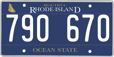 RI license plate 790670