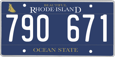 RI license plate 790671