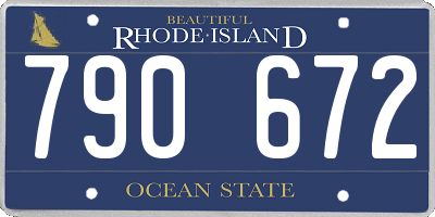 RI license plate 790672
