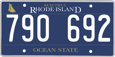RI license plate 790692