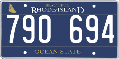 RI license plate 790694