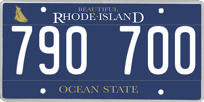RI license plate 790700
