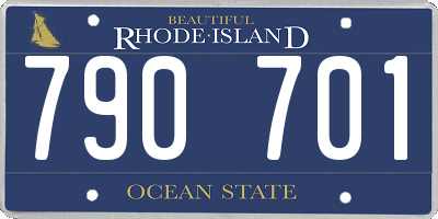 RI license plate 790701