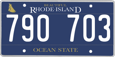 RI license plate 790703