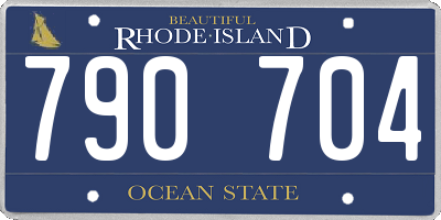 RI license plate 790704