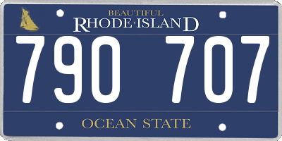 RI license plate 790707
