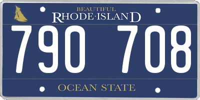 RI license plate 790708