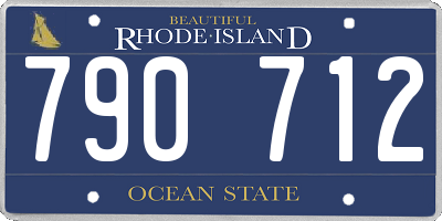 RI license plate 790712