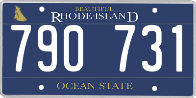 RI license plate 790731
