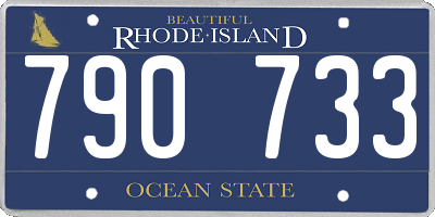 RI license plate 790733