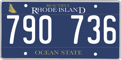 RI license plate 790736