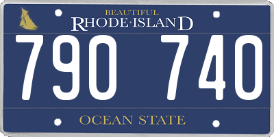RI license plate 790740