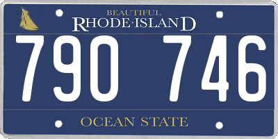 RI license plate 790746