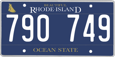 RI license plate 790749