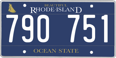 RI license plate 790751