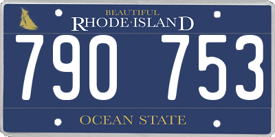 RI license plate 790753