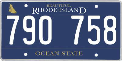 RI license plate 790758
