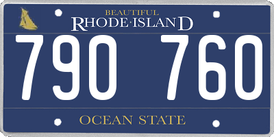 RI license plate 790760