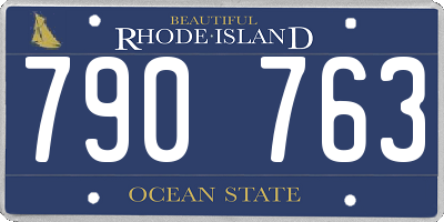 RI license plate 790763