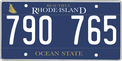 RI license plate 790765