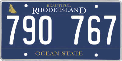 RI license plate 790767