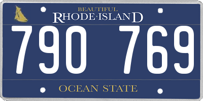RI license plate 790769