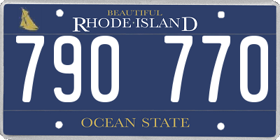 RI license plate 790770
