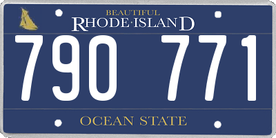 RI license plate 790771