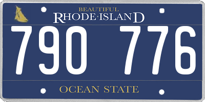 RI license plate 790776