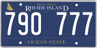 RI license plate 790777