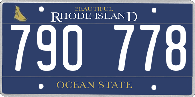 RI license plate 790778