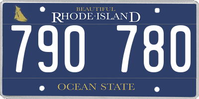RI license plate 790780
