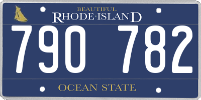 RI license plate 790782