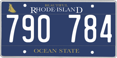 RI license plate 790784
