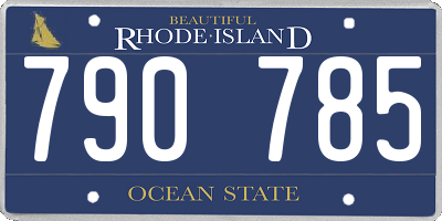RI license plate 790785