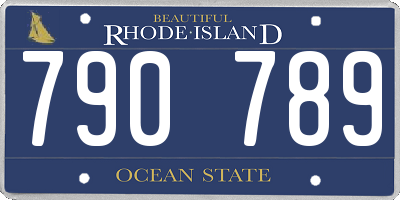 RI license plate 790789
