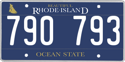 RI license plate 790793