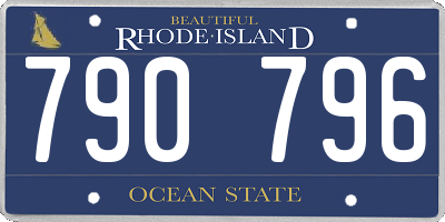RI license plate 790796