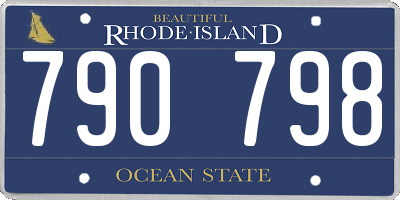 RI license plate 790798