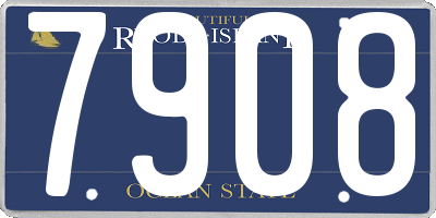 RI license plate 7908