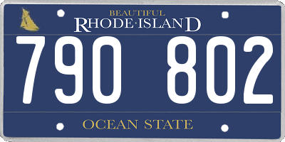RI license plate 790802