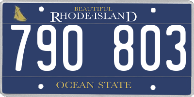 RI license plate 790803