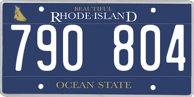 RI license plate 790804