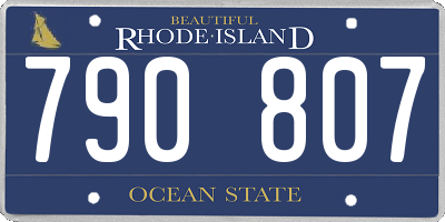 RI license plate 790807