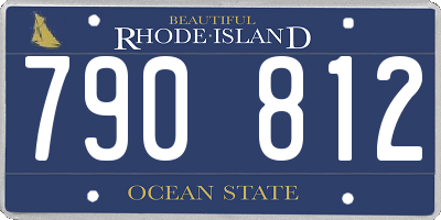 RI license plate 790812