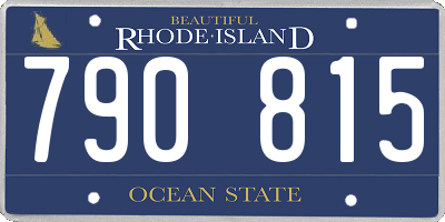 RI license plate 790815