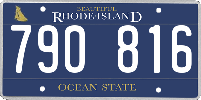 RI license plate 790816