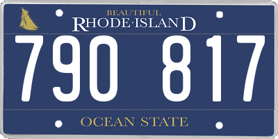 RI license plate 790817