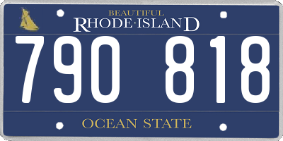 RI license plate 790818